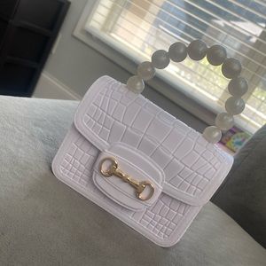 Little Girl’s White Handbag